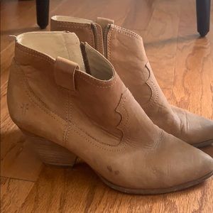 Frye tan booties